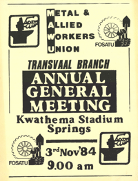 
Metal and Allied Workers Union Annual General Meeting
