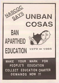 
NASCOC says Unban COSAS: Ban apartheid education 
