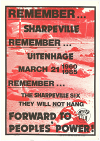 
Remember ...  Sharpeville : Remember ... Uitenhage
