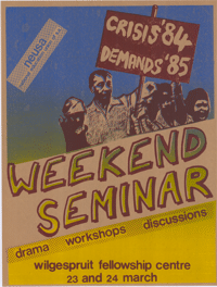 Crisis 84, demands 85: weekend seminar