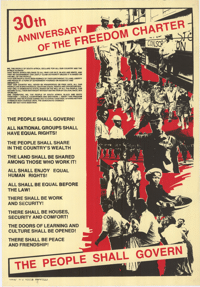
Thirtieth anniversary of the Freedom Charter: the people shall govern
