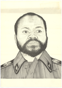 Drawing of an SWAPO man