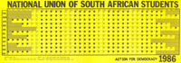 
National Union of South African Students 1986 Calendar
