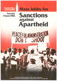 
South Africa and Namibia: mass lobby for sanctions against apartheid
