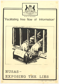 
Facilitating free flow of information  NUSAS - exposing the lies
