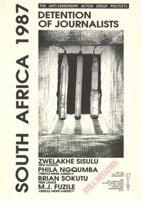 Detention of journalists : South Africa 1987