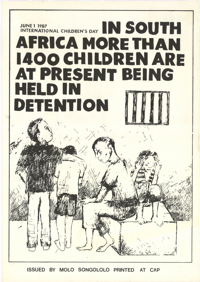 
In South Africa more than 1400 children are presently being held in detention.
