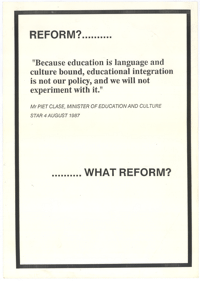 Reform? : what reform?