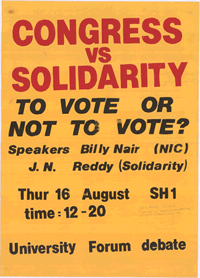
Congress vs solidarity: to vote or not to vote
