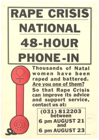 Rape crisis: National 48-hour phone-in