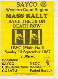 SAYCO Western Cape Region mass rally 