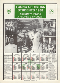 
Young christian students 1988: action towards a teachers church
