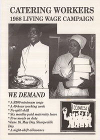 Catering workers 1988 living wage campaign