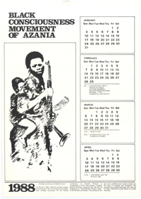 
Black Consciousment Movement of Azania 1988 Calendar

