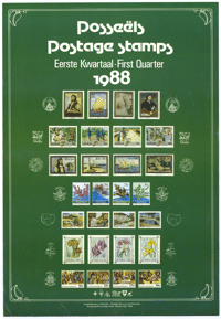 Postage stamps: first quarter 1988