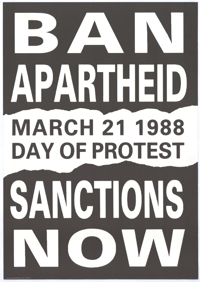 Ban apartheid: sanctions now