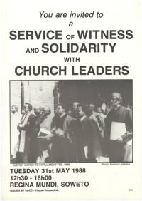 
Service of witness and solidarity with church leaders
