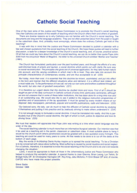 Catholic teaching social calendar 1989