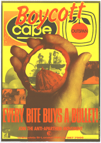 
Boycott Cape and Outspan: every bite buys a bullet!
