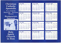 
Christian Catholic Apostolic  : Holy Spirit Church in Zion
