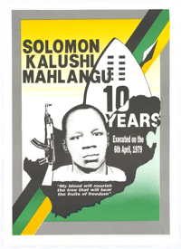Solomon Kalushi Mahlangu: 10 years