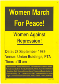 Women march for peace!