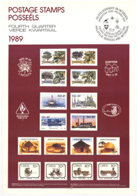 Postage stamps: fourth quarter 1989
