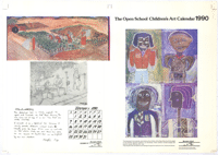 The Open School childrens art calendar 1990