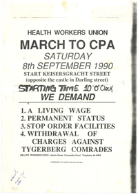 Health Workers Union  : March to CPA