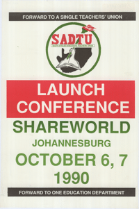 
Forward to a single teacher union: SADTU launch conference
