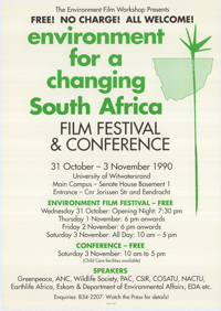 
Environment for a changing South Africa : Film festival and conference
