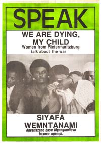 Speak: we are dying, my child