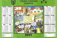 Young Christian Students Calendar 1991