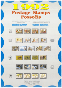 Postage stamps: 1992 second quarter 