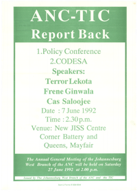 ANC-TIC: report back
