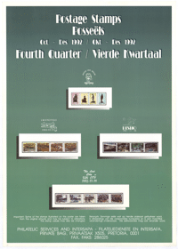 Postage stamps: fourth quarter 1992 
