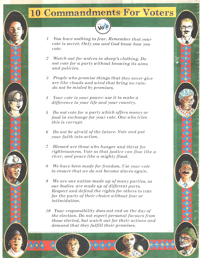 Ten commandments for voters
