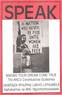 
SPEAK:  A nation will never be free until women are free
