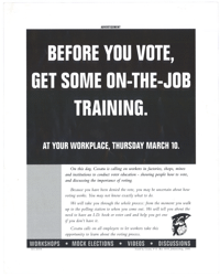 
Before you vote, get some on-the-job training

