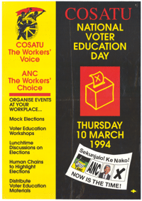 COSATU: National Voter Education Day 