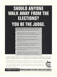 
Should anyone walk away from the elections?: you be the judge
