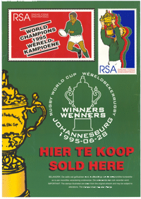 Postage stamps: Rugby World Cup winners
