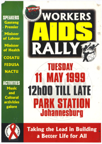 Workers AIDS rally