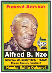 Funeral service: Alfred B. Nzo
