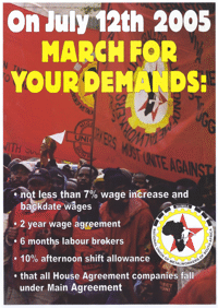 On July 12th 2005:  march for your demands