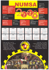 NUMSA calendar 2008