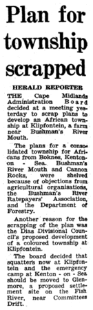 Plan for township scrapped
