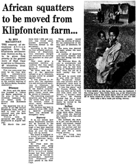 African squatters to be moved from Klipfontein Farm
