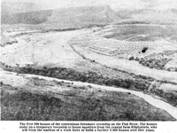 The first five hundred houses of the contentious Glenmore township on the Fish River
