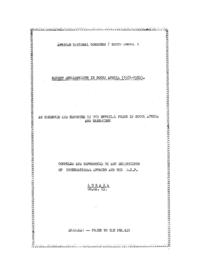 Recent developments in South Africa: 1981-1983
